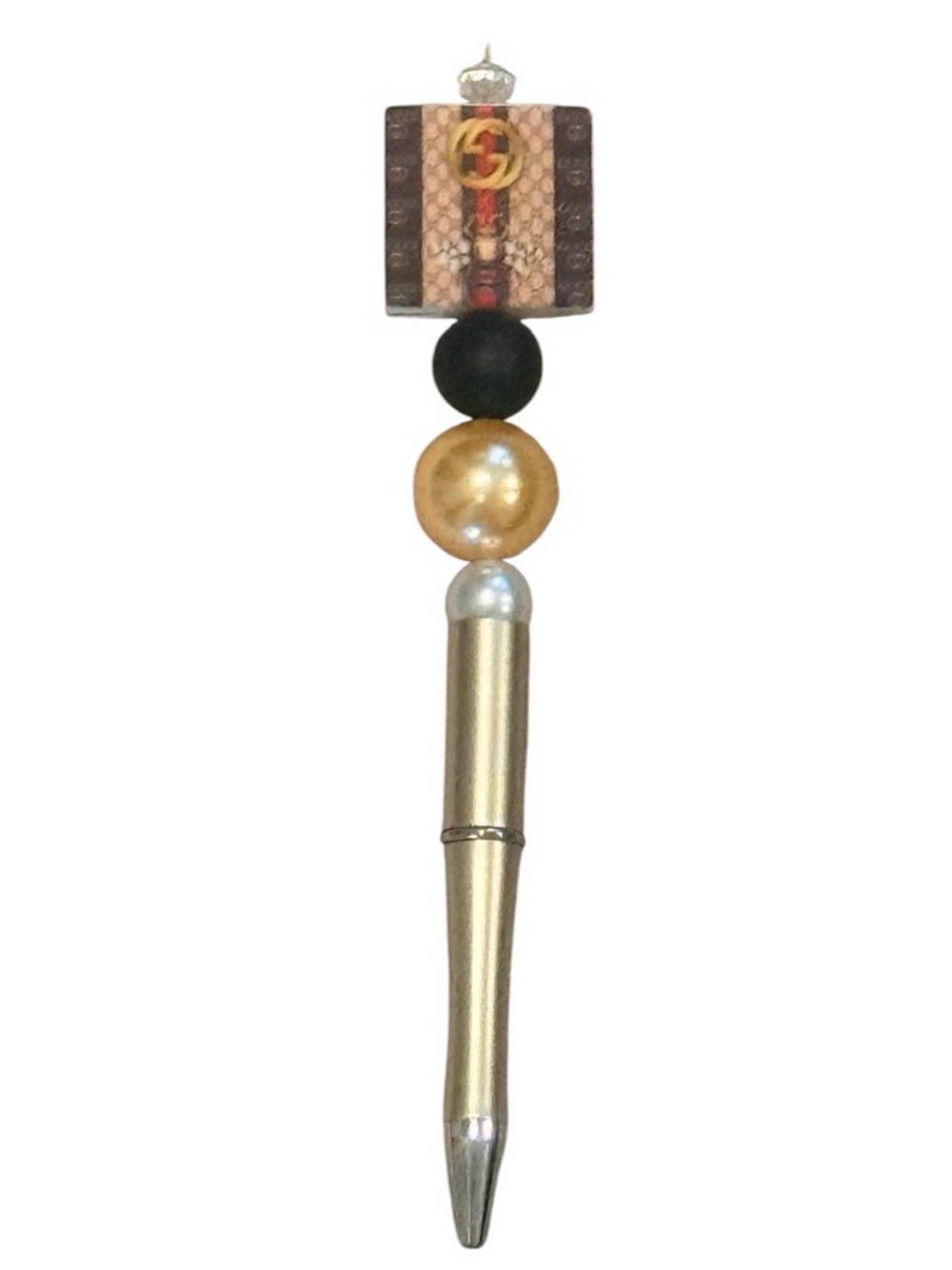 Handmade Fashion Gold Beaded Decorative Pen